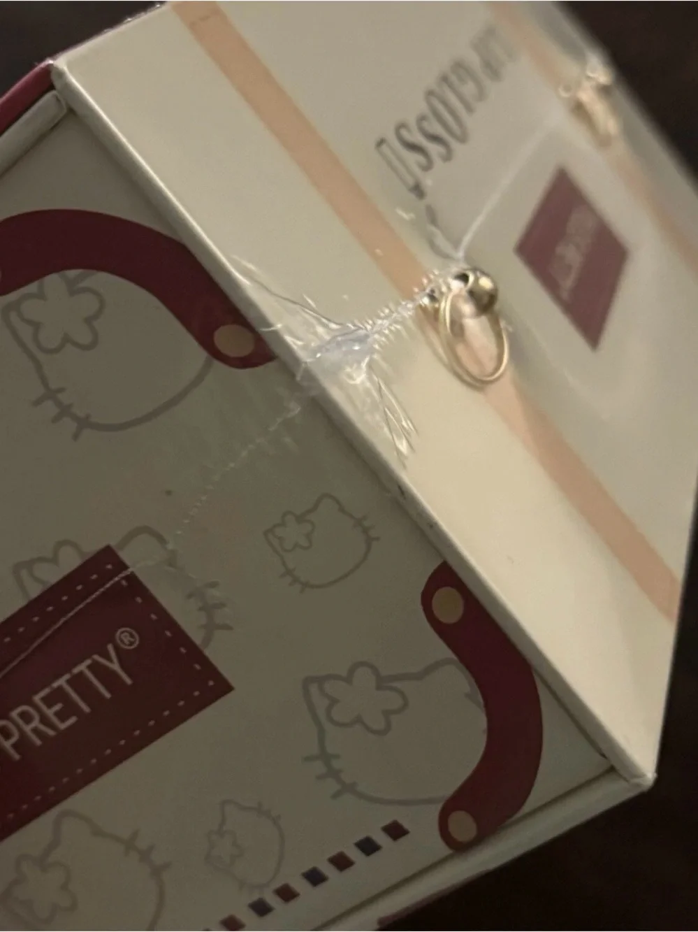 Hello Kitty Box Purse pearl handle with 24 Lip Gloss Mixed Pretty New Sealed